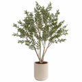 Arbre artificiel 180 cm feuillage plastique vert en pot décoratif intérieur