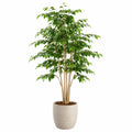 Arbre artificiel 180 cm feuillage synthétique vert pour décoration intérieure