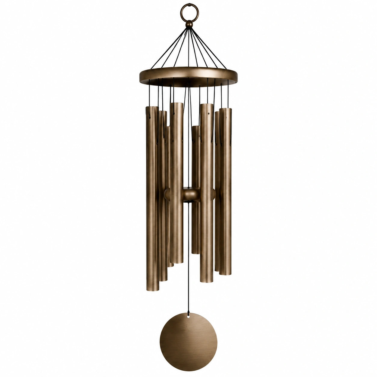 Carillon à vent 90 cm en métal bronze à suspendre
